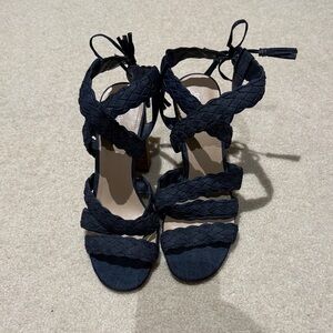BCBGeneration Black Braided Sandals
